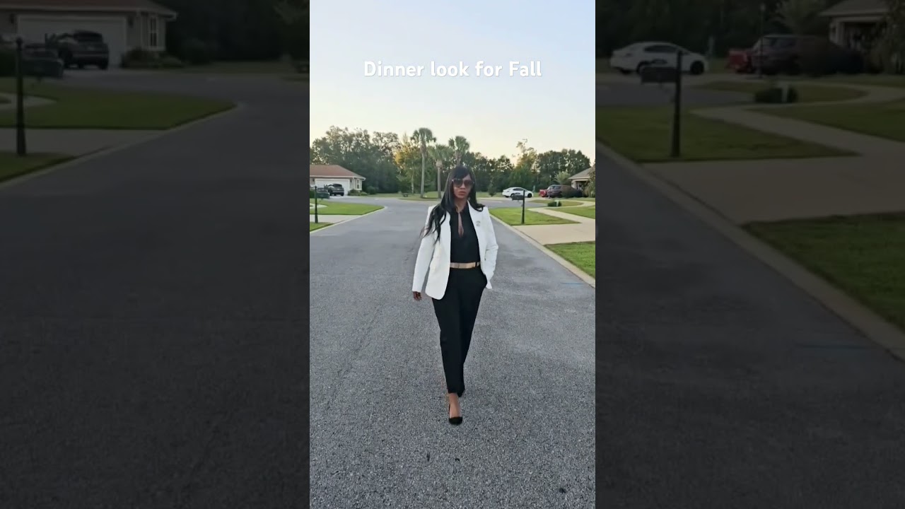 Black and white look for dinner for the Fall. 