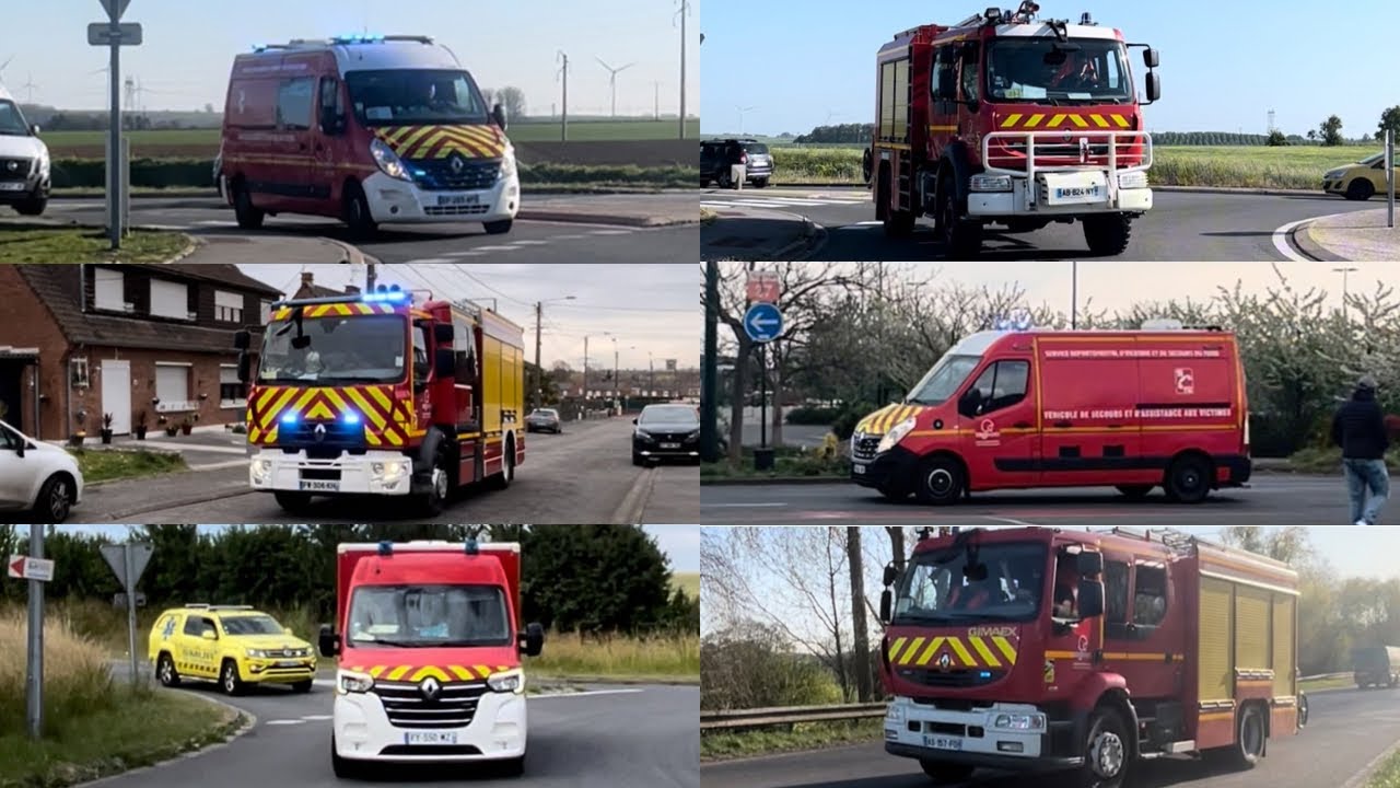 [ COMPILATION ] VSAV, FPT, VLCG, SMUR SDIS 59