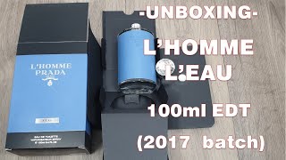 Unboxing Prada L&#39;Homme L&#39;Eau by Prada (2017 batch)