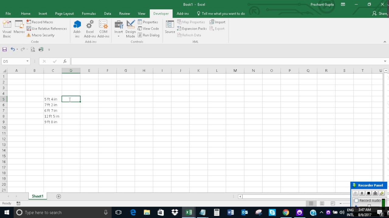 Convert Feet Inches To Decimal Feet In Excel YouTube
