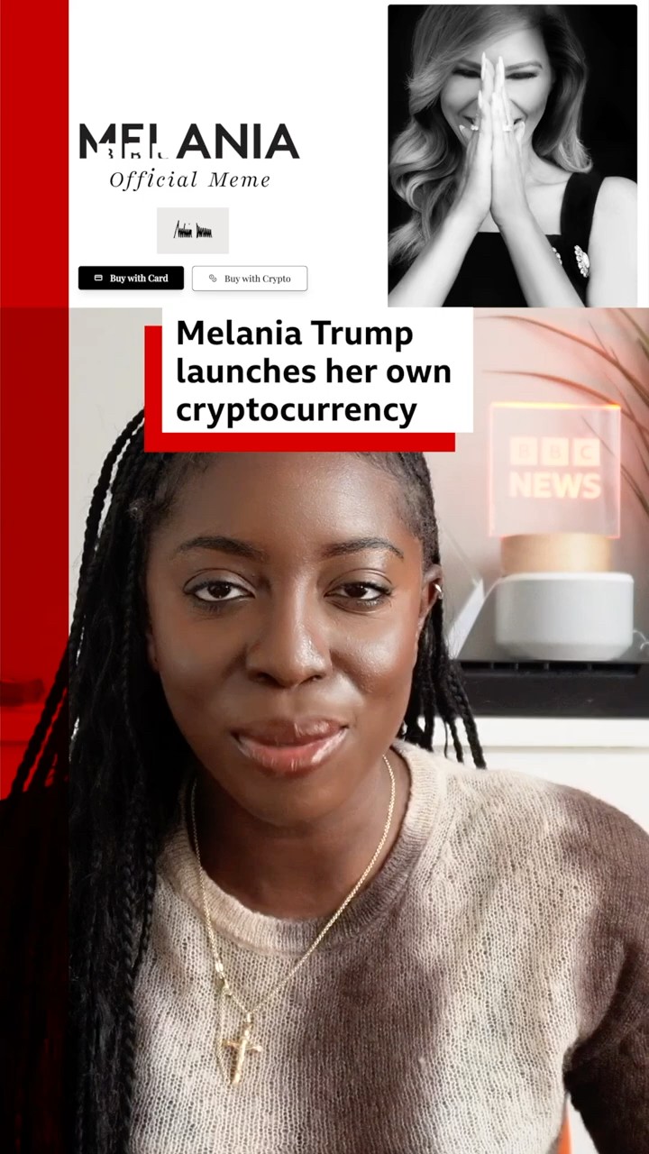 Melania Trump launches her own cryptocurrency. #MelaniaTrump #Crypto #BBCNews