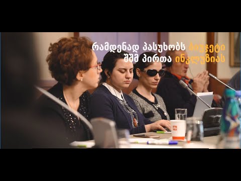 CRPD Compliant Budgeting / შშმ პირთა უფლებების დაცვის კონვენციასთან (CRPD) შესაბამისი ბიუჯეტირება