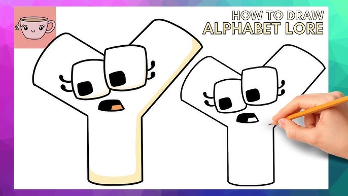 HOW TO DRAW ALPHABET LORE X 😁 