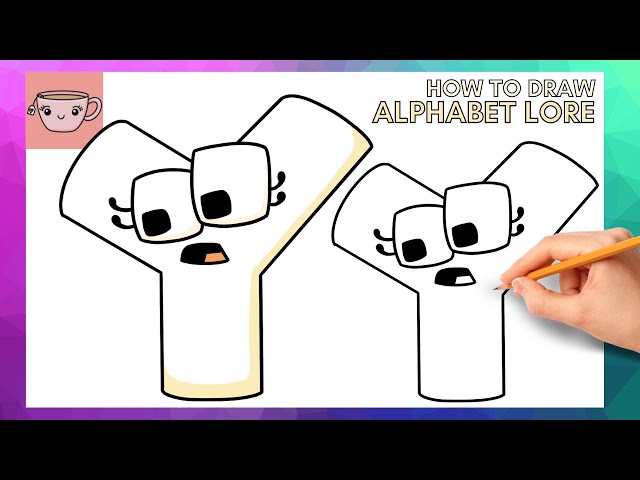 How To Draw Alphabet Lore - Letter Y  Cute Easy Step By Step Drawing  Tutorial 