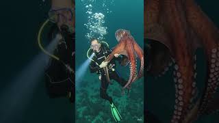 octopus and a man #viral #aishorts