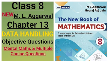 New ml aggarwal class 8 maths chapter 13 (data handling) Objective Questions mental maths & MCQs