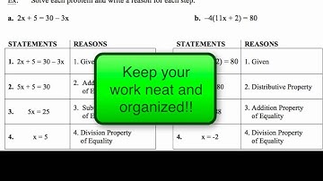 2-5 Reasoning Using Properties from Algebra