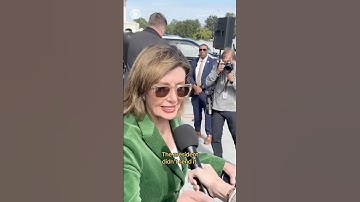 Nancy Pelosi tells woman to “shut up” after being questioned about debunked claim #shorts
