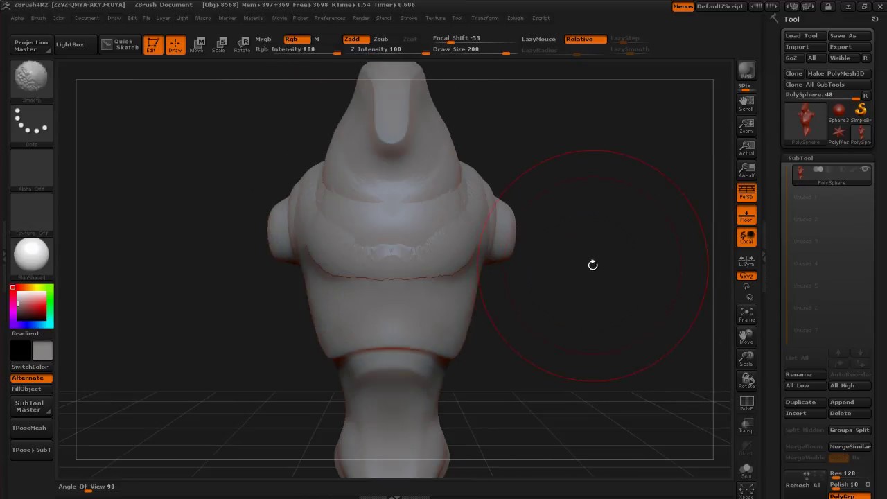 recenter object in zbrush