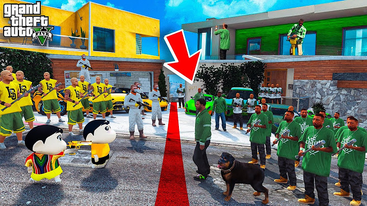 Shin chan Blue Gang Vs Franklin Yellow Gang Vs Micheal Green Gang in Gta 5 in Telugu