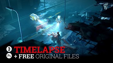 PROCESS TIMELAPSE • 3D concept art: "Surveillance" • 3dsMax/VRay/Photoshop