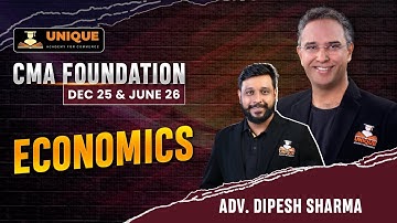 CMA FOUNDATION | THEORY OF PRODUCTION REVISION | LECTURE 30 | DEC 25 & JUNE 26 | ADV. DIPESH SIR