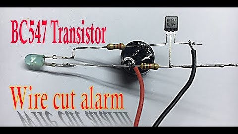 BC547 Transistor || Wire cut alarm || Kaly D.I.Y