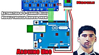 Automation 4-channel Relay Module through Android phone