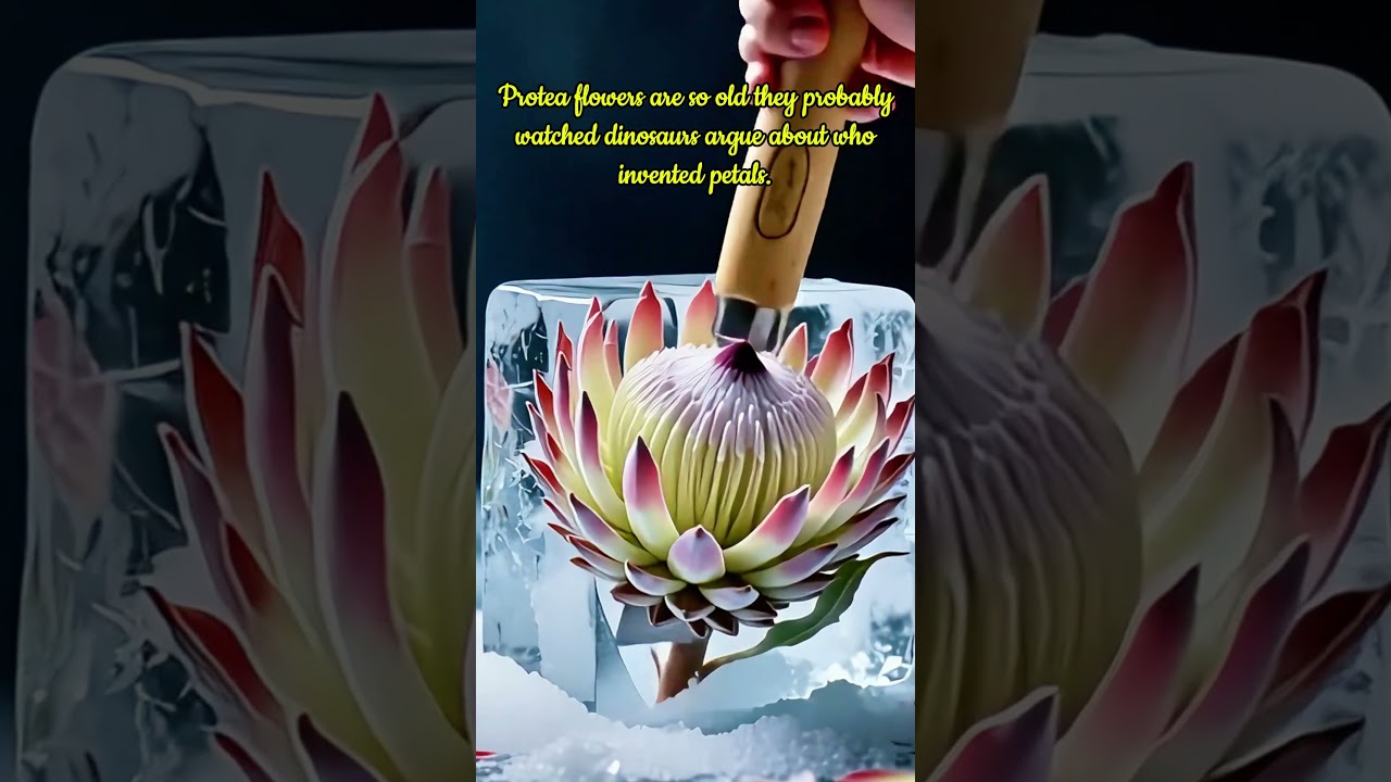 Frozen Protea Reveal ❄️🌸 | Ancient Flower in Ice