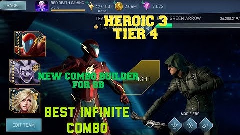 NEW INFINITE COMBO with SPEEDFORCE THE FLASH IN RISE OF KRYPTON | HEROIC 3 TIER 4 | INJ2 MOBILE