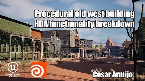 Procedural old west building generator - Functionality breakdown - Houdini + Unreal Engine