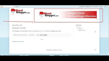 How to add widgets in a blogger blog header tutorial Video
