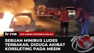 Mobil Jenis Sedan Terbakar di Jalan Tol Jorr | AKIM tvOne