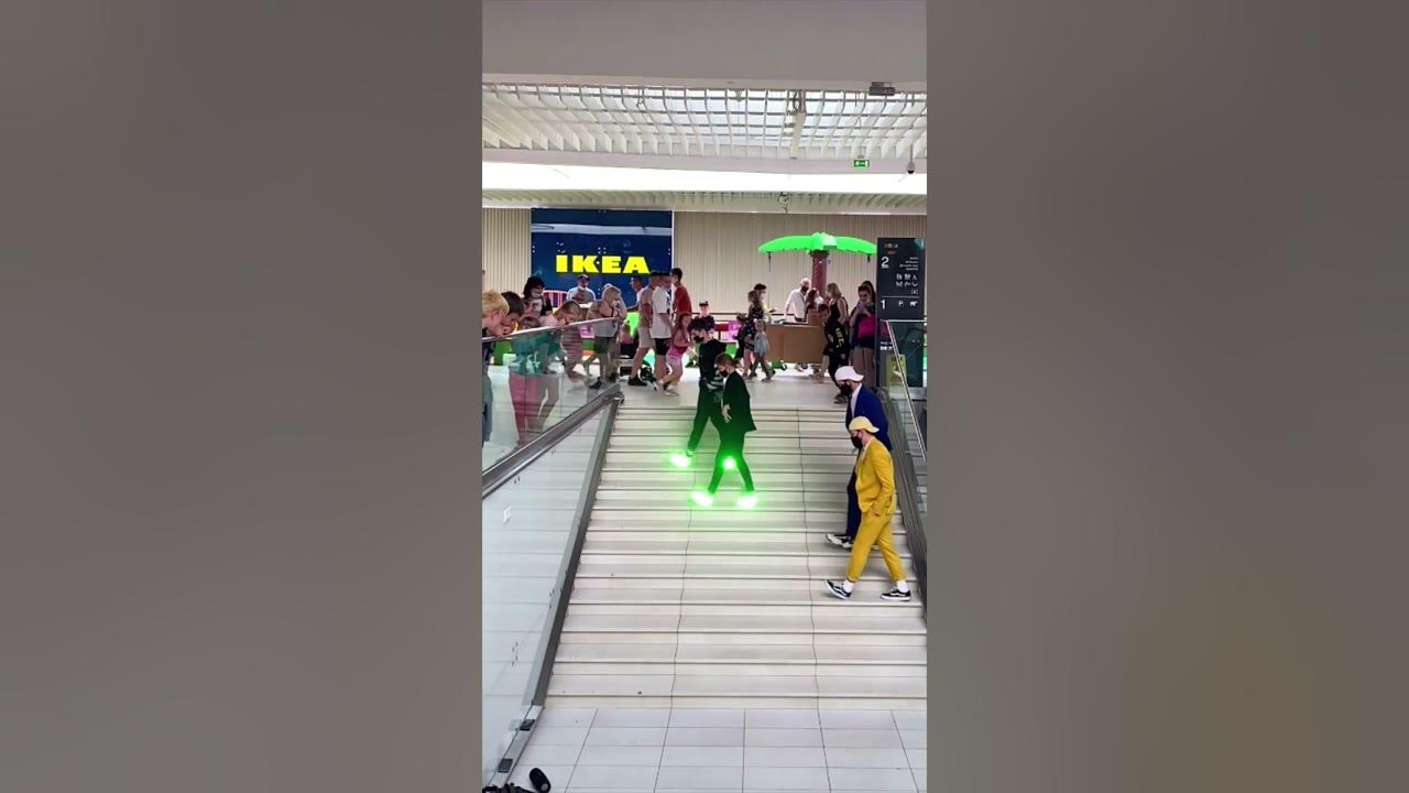 STAIRS DANCING 😨🔥 NEON MODE 😎 TUZELITY SHUFFLE ⭐️