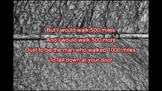 Sleeping At Last : I'm Gonna Be (500 Miles) (lyrics)