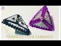 Beaded Triangle Stud Earrings - Jewelry Making - Beading Tutorial