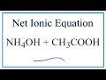 Net Ionic Equations and Spectator Ions