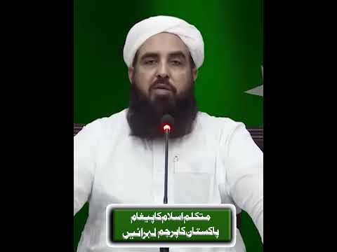 متکلم اسلام کا پیغام پاکستانی پرچم لہراییں