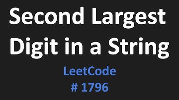 Second Largest Digit in a String - LeetCode 1796 - Java Solution