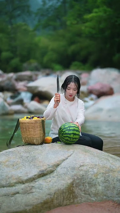 Beautiful Nature with Rural Life (P130) - Ice cream with fruits is so fresh and delicious