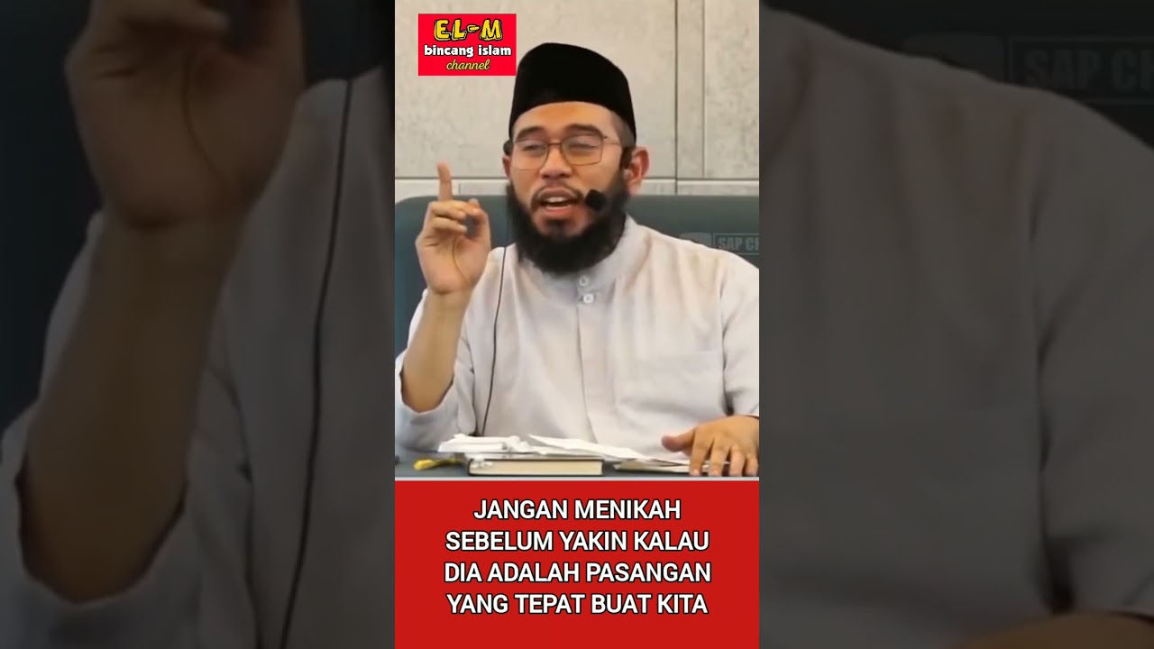 Jangan menikah sebelum yakin kalau dia pasangan yang tepat untuk kita... #kajianislam #menikah
