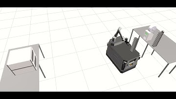 3D simulation of AGV and robot for laboratory automation