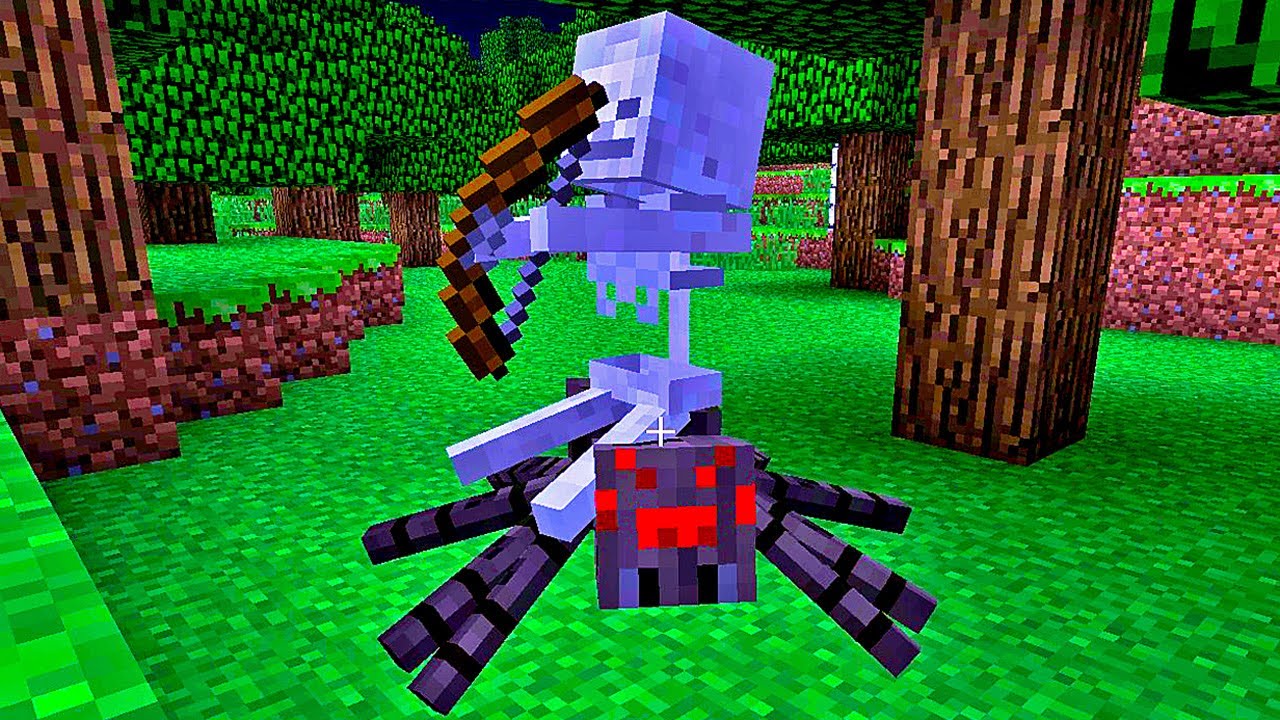 Minecraft With Sabrina: Part 7 - SKELETON RIDING SPIDER! - YouTube