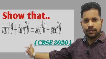 Show that tan^4 theta + tan^2 theta = sec^4 theta - sec^2 theta.. most important questions class 10