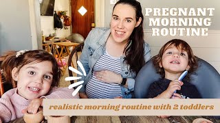 Realistic Morning Routine | Pregnant Mom of 2 Toddlers