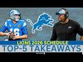 Top-5 Takeaways From The Detroit Lions 2026 Schedule | Lions News