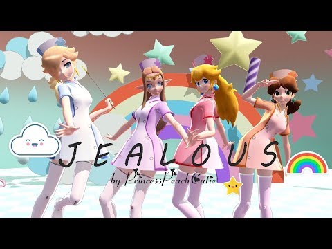 MMD Peach Daisy Rosalina And Zelda Jealous 