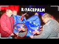 r/facepalm | Burning a *Fireproof* EU Flag...