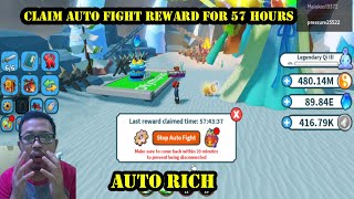 CLAIM AUTO FIGHT REWARD FOR 57 HOURS AUTO RICH - PRESSURE25522 Weapon Fighting Simulator Roblox