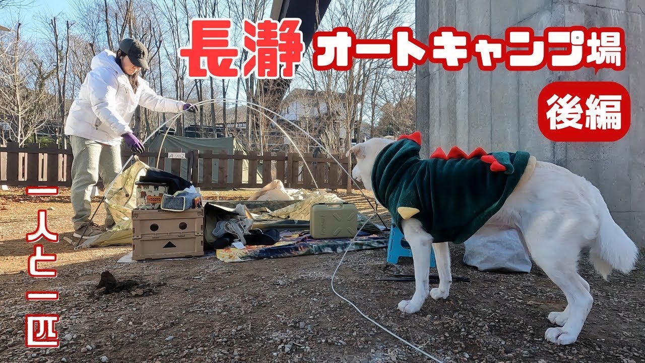 【長瀞オートキャンプ場後編】やっぱり幸せ…冬キャン×もつ鍋！！【一人と一匹】