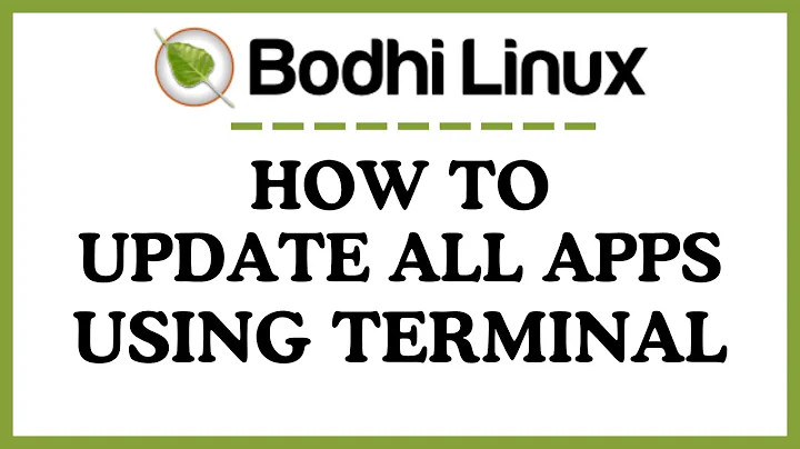 How To Update All Software At Once Using The Terminal In The Bodhi Linux OS
