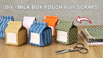 DIY - Milk Box Pouch - Free Pattern and Tutorial by Miko Craft