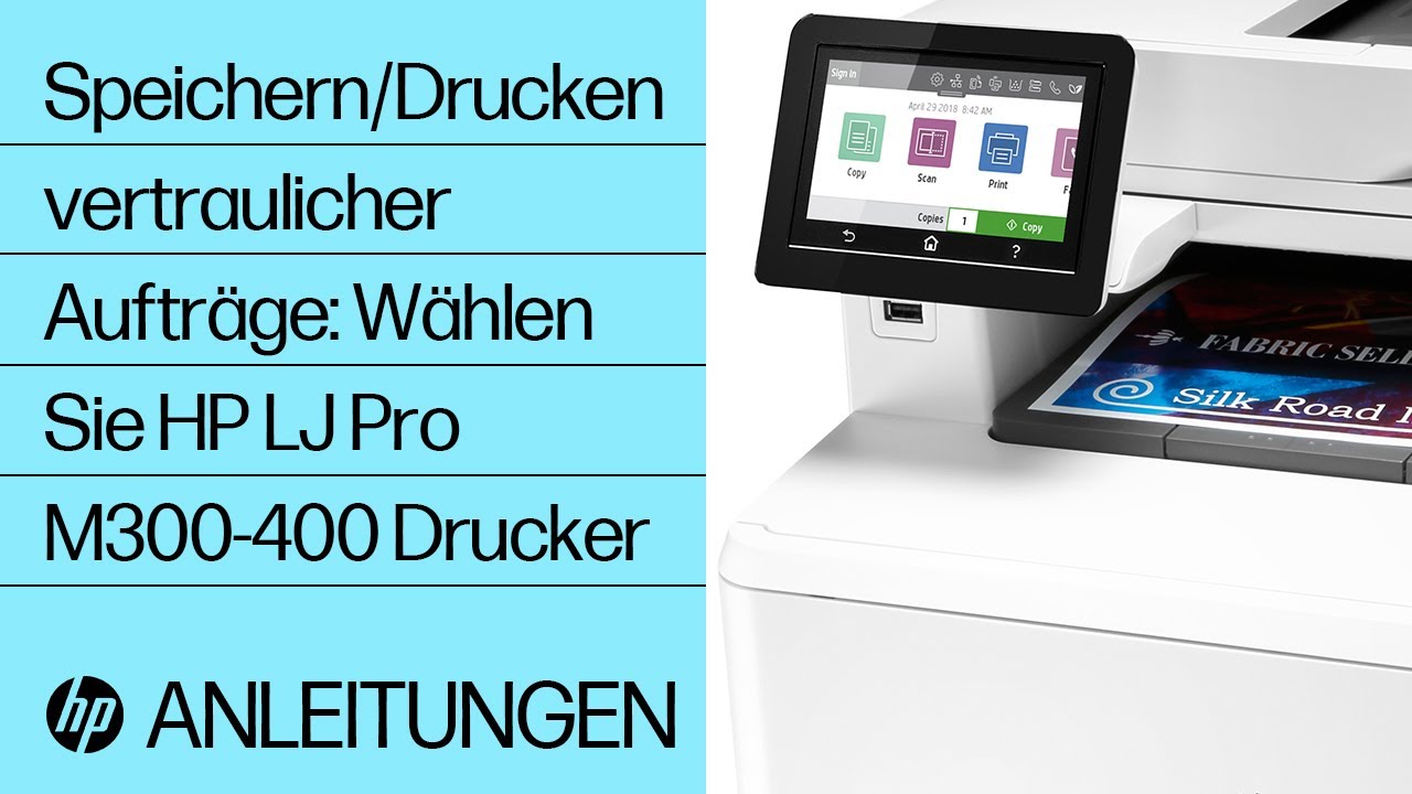 Speichern/Drucken vertraulicher Aufträge: Wählen Sie HP LJ Pro M300-400 ...