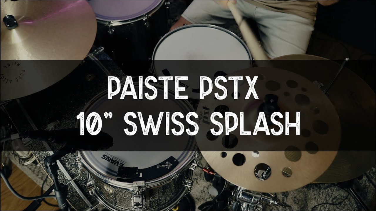 Paiste PSTX Swiss Splash 10'' - Splash Cymbal Professionale Per Drummers