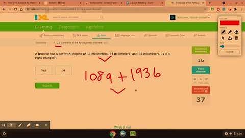 Taliyah Does Math: IXL Geometry: Q.2 Converse of the Pythagorean theorem