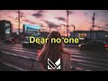 Tori Kelly - Dear No One (lyrics)