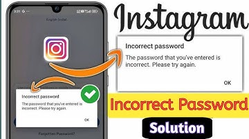 instagram password incorrect problem | how to fix incorrect password on instagram | instagram login