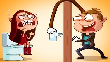 Troll Robber - Long Hand Thief Puzzle Game -All Levels 176-210 Solution Android Gameplay Walkthrough