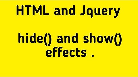 jquery hide() and show() effects in web page.