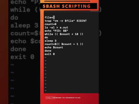 Linux Trap Command to remove temporary files #linux #bash #bashscripting #shellscripting